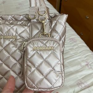 NWOT Pale Rose Gold Large Metro Pouch & Matching Link Cuff - Bag *NOT* included